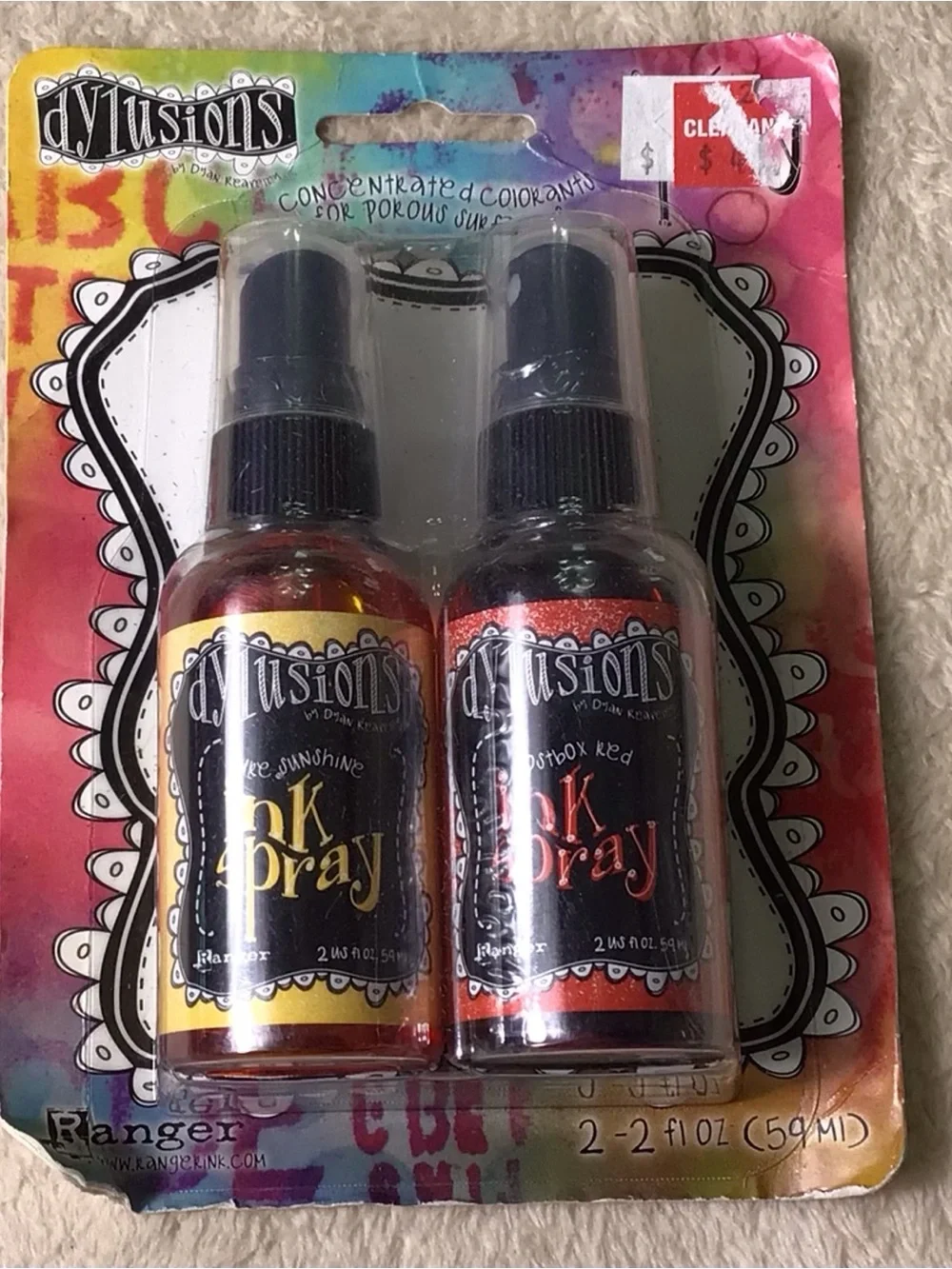 Ink Spray Twin Pack - Yellow & Red